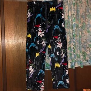 Women’s DC Bat Girl Harley Quinn Joker Batman Fleece Pajama Pants